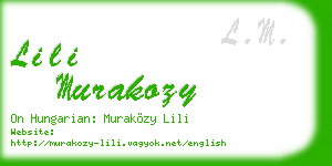 lili murakozy business card